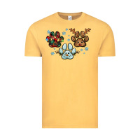 Vintage Mustard Christmas paws Vintage Tee - RanaPortraitStore