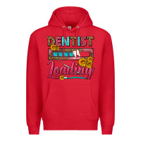 Red Dentist Loading With Coffee Mug Premium Hoodie - FaDigitalArtStudio