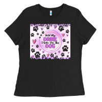 Black hold my drink i gotta pet this dog Ladies Tee - MaliasSmallBusiness