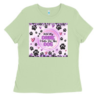 Matcha hold my drink i gotta pet this dog Ladies Tee - MaliasSmallBusiness