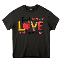Asphalt teach love inspire Heavy Core Tee - MaliasSmallBusiness