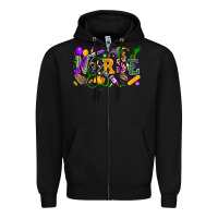 Black Nurse Mardi Gras Zipper Hoodie - FaDigitalArtStudio
