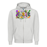 Dove Grey Nurse Mardi Gras Zipper Hoodie - FaDigitalArtStudio