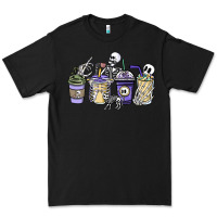 Black skeleton coffee cups Premium Tee - NancyCooperArtShop