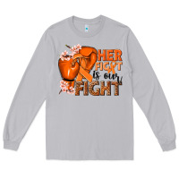 Moon Dust Her fight is our fight Kidney Cancer orange ribbon Long Sleeve Tee - NancyCooperArtShop