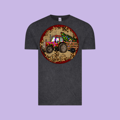 Christmas Tractor Vintage Tee Designed By Ranaportraitstore
