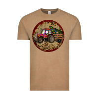 Vintage Coffee Christmas Tractor Vintage Tee - RanaPortraitStore