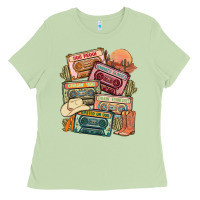 Matcha country cassette tapes Ladies Tee - MaliasSmallBusiness