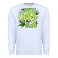 White i'm not high enough for Premium Sweatshirt - CowhideDigitalArt