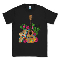 Black ,mexican sombrero guitar rose cactus Classic Tee - Artiststas