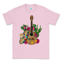 Bubblegum Pink ,mexican sombrero guitar rose cactus Classic Tee - Artiststas