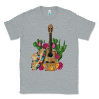 Heather Grey ,mexican sombrero guitar rose cactus Classic Tee - Artiststas