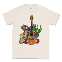 Natural ,mexican sombrero guitar rose cactus Classic Tee - Artiststas