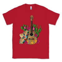 Red ,mexican sombrero guitar rose cactus Classic Tee - Artiststas