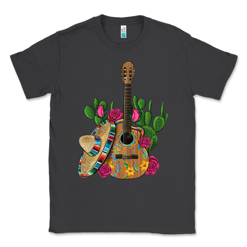 ,mexican Sombrero Guitar Rose Cactus Classic Tee by Artiststas | Teevron