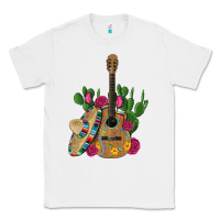 White ,mexican sombrero guitar rose cactus Classic Tee - Artiststas