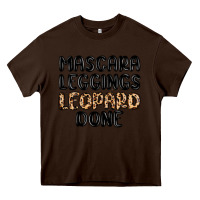 Chocolate Brown mascara leopard done Heavy Core Tee - MaliasSmallBusiness