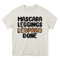 Cream mascara leopard done Heavy Core Tee - MaliasSmallBusiness