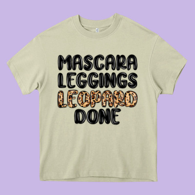 Mascara Leopard Done Heavy Core Tee Designed By Maliassmallbusiness