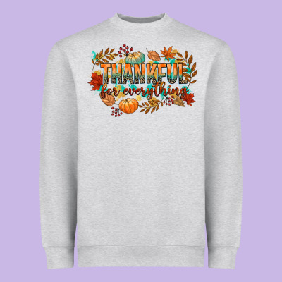 Thankful For Everything Heavyweight Sweatshirt Designed By Cowgirlartshop