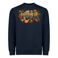 Navy thankful for everything Heavyweight Sweatshirt - CowGirlArtShop