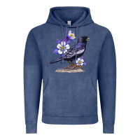Vintage Denim Colorado Lark Mountain Bunting Bird Vintage Hoodie - Bettercallsaul