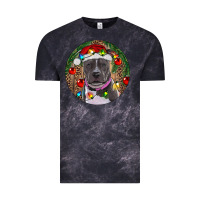 Cloud Black Christmas Pitbull Vintage Tee - RanaPortraitStore