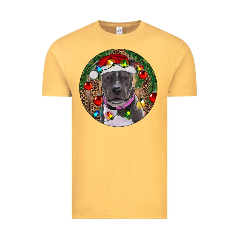 Christmas Pitbull Vintage Tee by RanaPortraitStore | Teevron