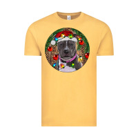 Vintage Mustard Christmas Pitbull Vintage Tee - RanaPortraitStore