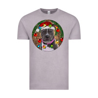 Vintage Zinc Christmas Pitbull Vintage Tee - RanaPortraitStore