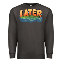 Smoke Later Premium Sweatshirt - CowhideDigitalArt