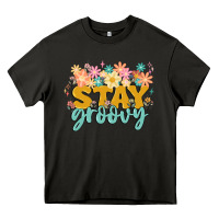 Asphalt stay groovy Heavy Core Tee - MaliasSmallBusiness