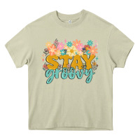 Mossy stay groovy Heavy Core Tee - MaliasSmallBusiness