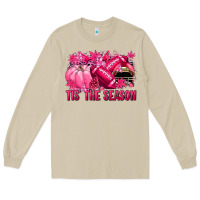 Mushroom Tis' the season Football Breast Cancer Long Sleeve Tee - NancyCooperArtShop