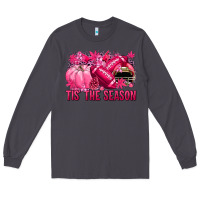 Smoke Tis' the season Football Breast Cancer Long Sleeve Tee - NancyCooperArtShop