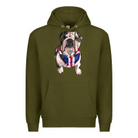 Army Green English Dog Premium Hoodie - RanaPortraitStore