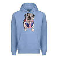 Colony Blue English Dog Premium Hoodie - RanaPortraitStore