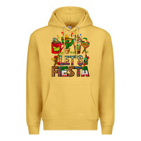 Antique Gold Let's Fiesta Mexico Coffee Cups With Cactus Premium Hoodie - FaDigitalArtStudio