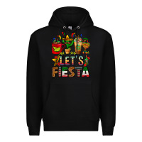 Black Let's Fiesta Mexico Coffee Cups With Cactus Premium Hoodie - FaDigitalArtStudio
