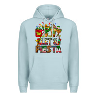 Blue Mist Let's Fiesta Mexico Coffee Cups With Cactus Premium Hoodie - FaDigitalArtStudio
