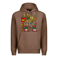 Chestnut Let's Fiesta Mexico Coffee Cups With Cactus Premium Hoodie - FaDigitalArtStudio