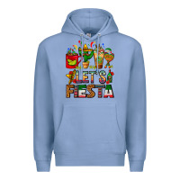 Colony Blue Let's Fiesta Mexico Coffee Cups With Cactus Premium Hoodie - FaDigitalArtStudio