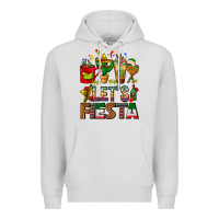 Dove Grey Let's Fiesta Mexico Coffee Cups With Cactus Premium Hoodie - FaDigitalArtStudio