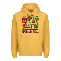 Mustard Let's Fiesta Mexico Coffee Cups With Cactus Premium Hoodie - FaDigitalArtStudio
