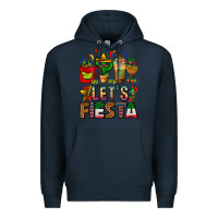 Navy Let's Fiesta Mexico Coffee Cups With Cactus Premium Hoodie - FaDigitalArtStudio