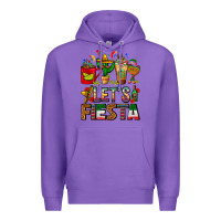 Purple Let's Fiesta Mexico Coffee Cups With Cactus Premium Hoodie - FaDigitalArtStudio