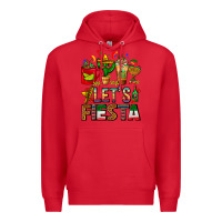 Red Let's Fiesta Mexico Coffee Cups With Cactus Premium Hoodie - FaDigitalArtStudio