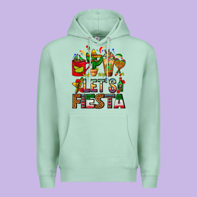 Let's Fiesta Mexico Coffee Cups With Cactus Premium Hoodie Designed By Fadigitalartstudio