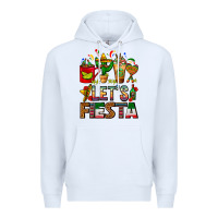 White Let's Fiesta Mexico Coffee Cups With Cactus Premium Hoodie - FaDigitalArtStudio
