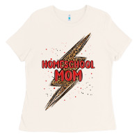 Bone homeschool mom lightning bolt Ladies Tee - MaliasSmallBusiness